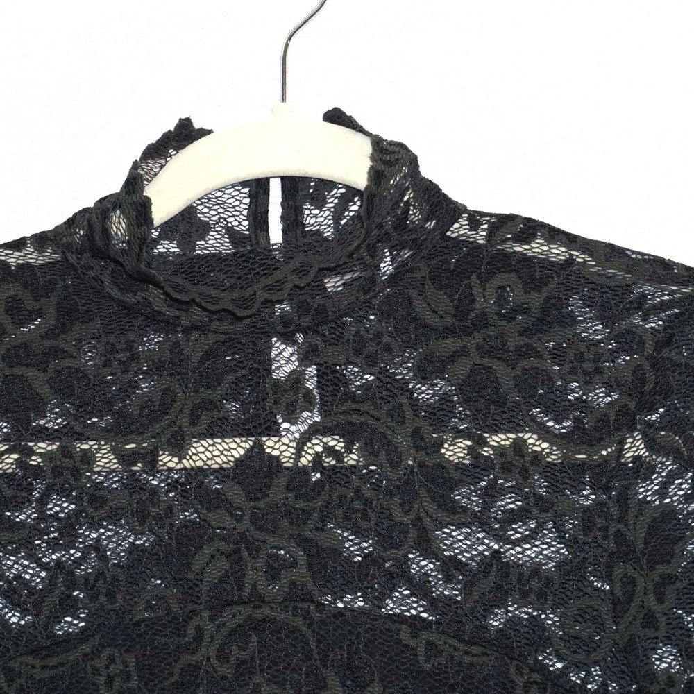 GANNI Flynn Lace Bodysuit size 34 US XS S  forest green  B-20 - Picture 4 of 9